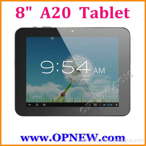 Cheap 8 inch A20 dual core Tablet PC1.52GHz 6 Colors In stock OPNEW Wholesale